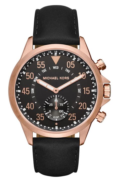 michael michael kors men's gage leather strap watch 45mm|Michael Kors silicone watch band.